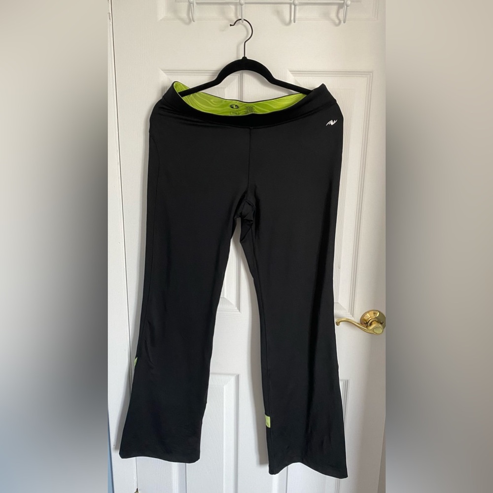 Woman’s Black Bottoms with Green Accents